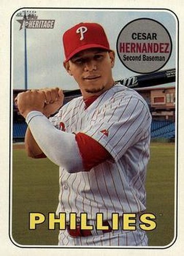 #602 Cesar Hernandez - Philadelphia Phillies - 2018 Topps Heritage Baseball