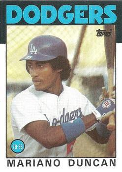 #602 Mariano Duncan - Los Angeles Dodgers - 1986 Topps Baseball