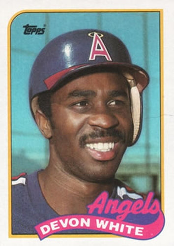 #602 Devon White - California Angels - 1989 Topps Baseball
