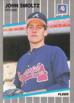 #602 John Smoltz - Atlanta Braves - 1989 Fleer Baseball