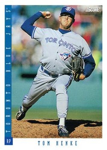 #602 Tom Henke - Toronto Blue Jays - 1993 Score Baseball