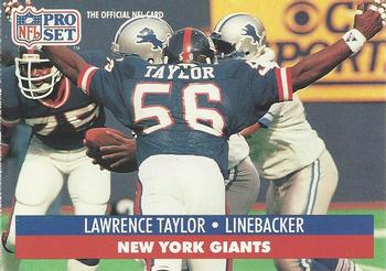 #602 Lawrence Taylor - New York Giants - 1991 Pro Set Football