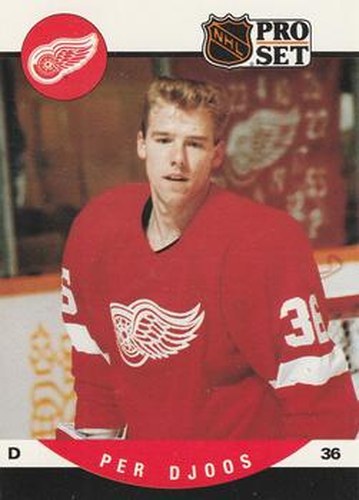 #603 Per Djoos - Detroit Red Wings - 1990-91 Pro Set Hockey