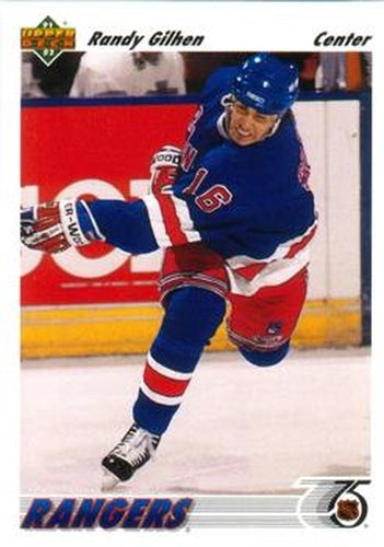 #603 Randy Gilhen - New York Rangers - 1991-92 Upper Deck Hockey