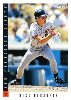 #603 Mike Benjamin - San Francisco Giants - 1993 Score Baseball