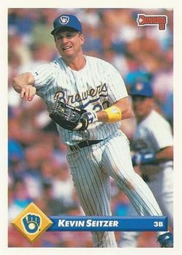 #603 Kevin Seitzer - Milwaukee Brewers - 1993 Donruss Baseball
