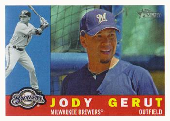 #603 Jody Gerut - Milwaukee Brewers - 2009 Topps Heritage Baseball