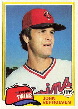#603 John Verhoeven - Minnesota Twins - 1981 Topps Baseball