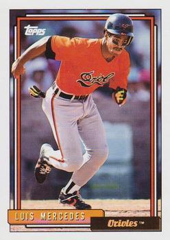 #603 Luis Mercedes - Baltimore Orioles - 1992 Topps Baseball