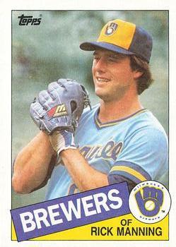 #603 Rick Manning - Milwaukee Brewers - 1985 Topps Baseball