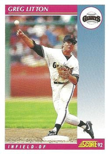 #603 Greg Litton - San Francisco Giants - 1992 Score Baseball