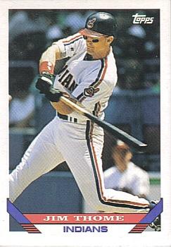 #603 Jim Thome - Cleveland Indians - 1993 Topps Baseball