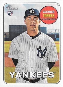 #603c Gleyber Torres - New York Yankees - 2018 Topps Heritage Baseball