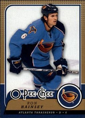 #604 Ron Hainsey - Atlanta Thrashers - 2008-09 O-Pee-Chee Hockey