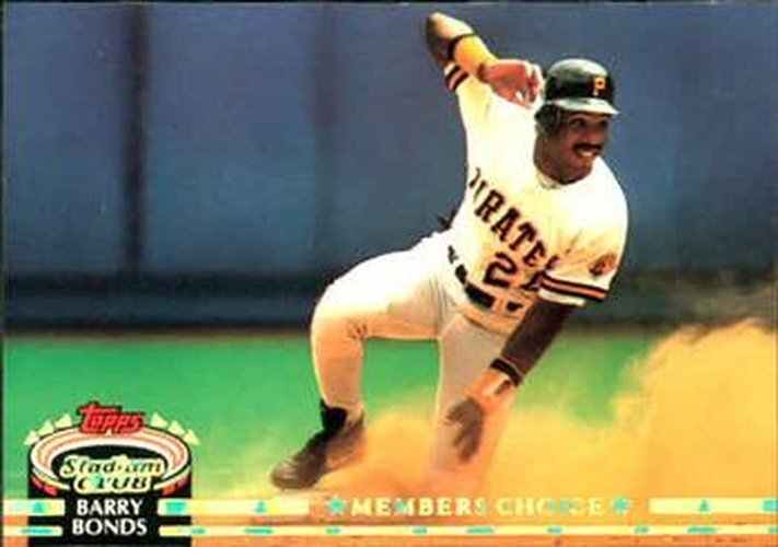 #604 Barry Bonds - Pittsburgh Pirates - 1992 Stadium Club Baseball