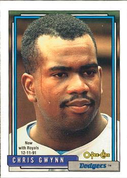 #604 Chris Gwynn - Kansas City Royals - 1992 O-Pee-Chee Baseball