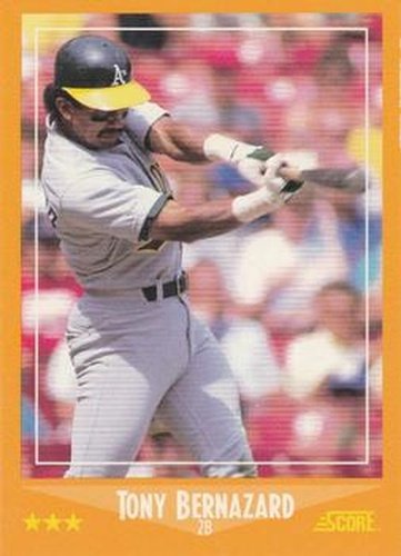#604 Tony Bernazard - Oakland Athletics - 1988 Score Baseball