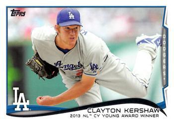 #604 Clayton Kershaw - Los Angeles Dodgers - 2014 Topps Baseball
