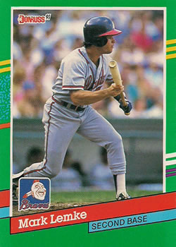 #604 Mark Lemke - Atlanta Braves - 1991 Donruss Baseball