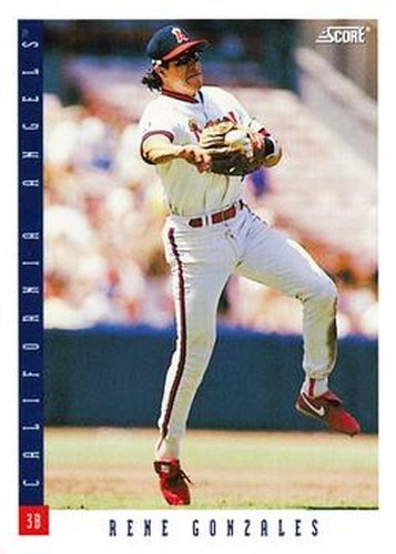 #604 Rene Gonzales - California Angels - 1993 Score Baseball