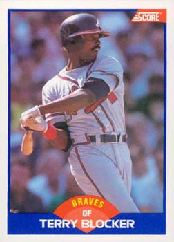 #605 Terry Blocker - Atlanta Braves - 1989 Score Baseball