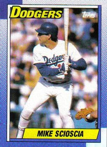 #605 Mike Scioscia - Los Angeles Dodgers - 1990 Topps Baseball