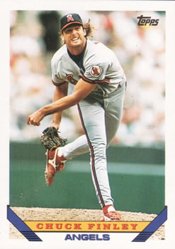 #605 Chuck Finley - California Angels - 1993 Topps Baseball