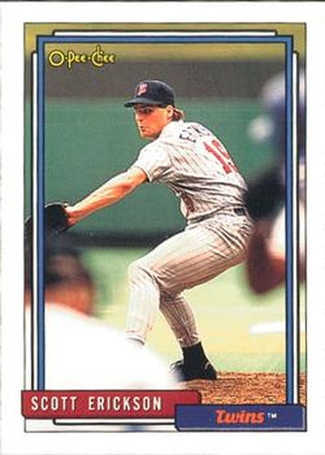 #605 Scott Erickson - Minnesota Twins - 1992 O-Pee-Chee Baseball