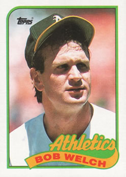 #605 Bob Welch - Oakland Athletics - 1989 Topps Baseball
