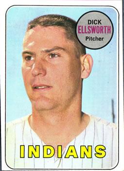#605 Dick Ellsworth - Cleveland Indians - 1969 Topps Baseball