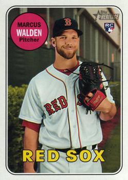 #605 Marcus Walden - Boston Red Sox - 2018 Topps Heritage Baseball