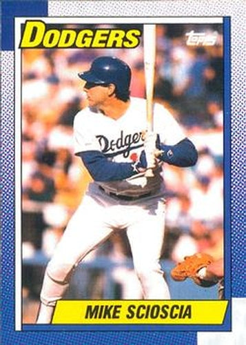 #605 Mike Scioscia - Los Angeles Dodgers - 1990 O-Pee-Chee Baseball