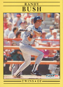 #605 Randy Bush - Minnesota Twins - 1991 Fleer Baseball