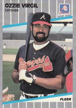 #605 Ozzie Virgil - Atlanta Braves - 1989 Fleer Baseball
