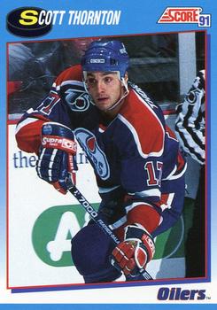 #605 Scott Thornton - Edmonton Oilers - 1991-92 Score Canadian Bilingual Hockey