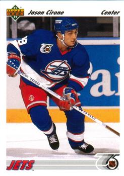 #605 Jason Cirone - Winnipeg Jets - 1991-92 Upper Deck Hockey