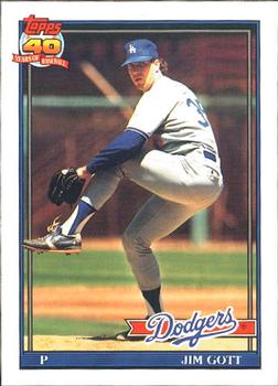 #606 Jim Gott - Los Angeles Dodgers - 1991 O-Pee-Chee Baseball