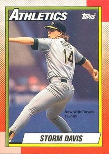 #606 Storm Davis - Kansas City Royals - 1990 O-Pee-Chee Baseball