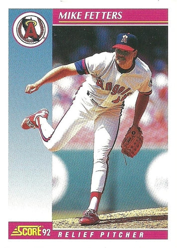#606 Mike Fetters - California Angels - 1992 Score Baseball