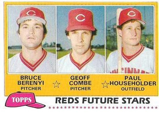 #606 Reds Future Stars Bruce Berenyi / Geoff Combe / Paul Householder , DP - Cincinnati Reds - 1981 Topps Baseball