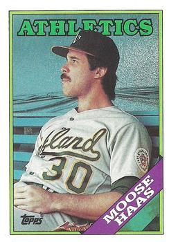 #606 Moose Haas - Oakland Athletics - 1988 Topps Baseball