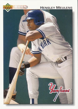 #606 Hensley Meulens - New York Yankees - 1992 Upper Deck Baseball