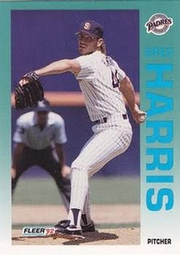 #606 Greg Harris - San Diego Padres - 1992 Fleer Baseball