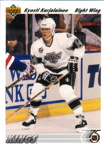 #606 Kyosti Karjalainen - Los Angeles Kings - 1991-92 Upper Deck Hockey
