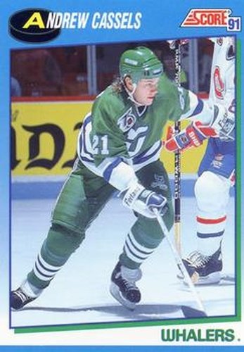 #607 Andrew Cassels - Hartford Whalers - 1991-92 Score Canadian Hockey