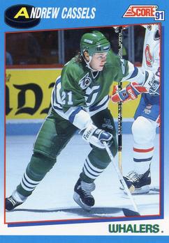 #607 Andrew Cassels - Hartford Whalers - 1991-92 Score Canadian Bilingual Hockey