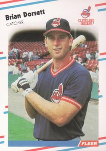 #607 Brian Dorsett - Cleveland Indians - 1988 Fleer Baseball