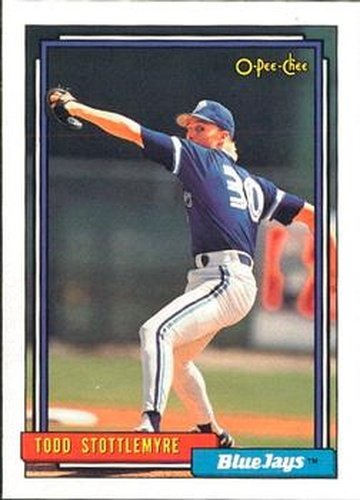 #607 Todd Stottlemyre - Toronto Blue Jays - 1992 O-Pee-Chee Baseball