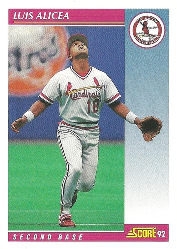 #607 Luis Alicea - St. Louis Cardinals - 1992 Score Baseball