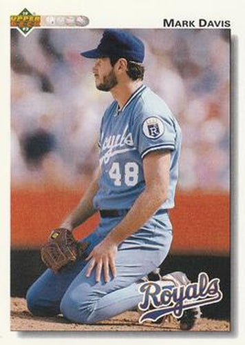 #607 Mark Davis - Kansas City Royals - 1992 Upper Deck Baseball